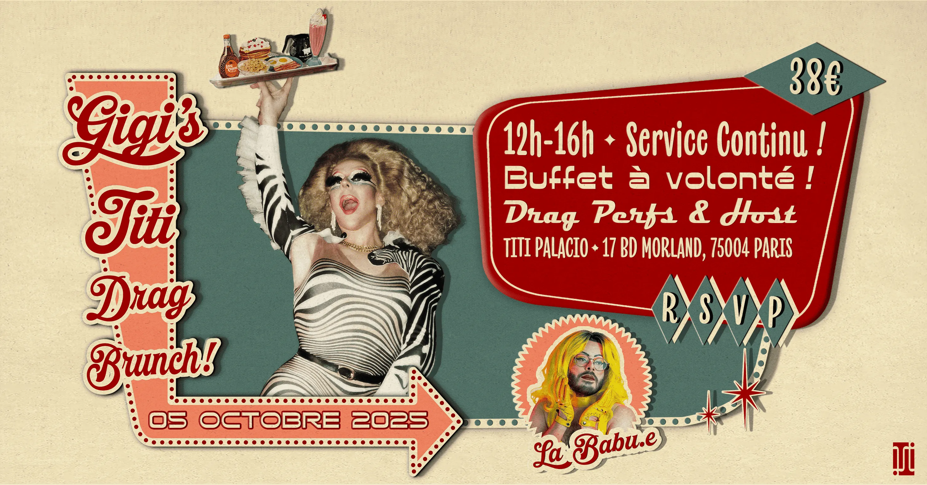 Gigi's Titi Drag Brunch #05 au Titi Palacio avec La Babu.e !