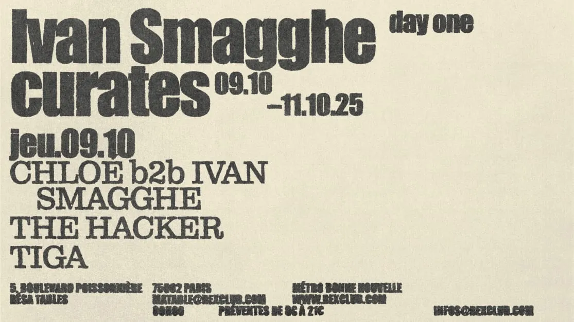 Ivan Smagghe Curates: Chloé B2b Ivan Smagghe The Hacker Tiga