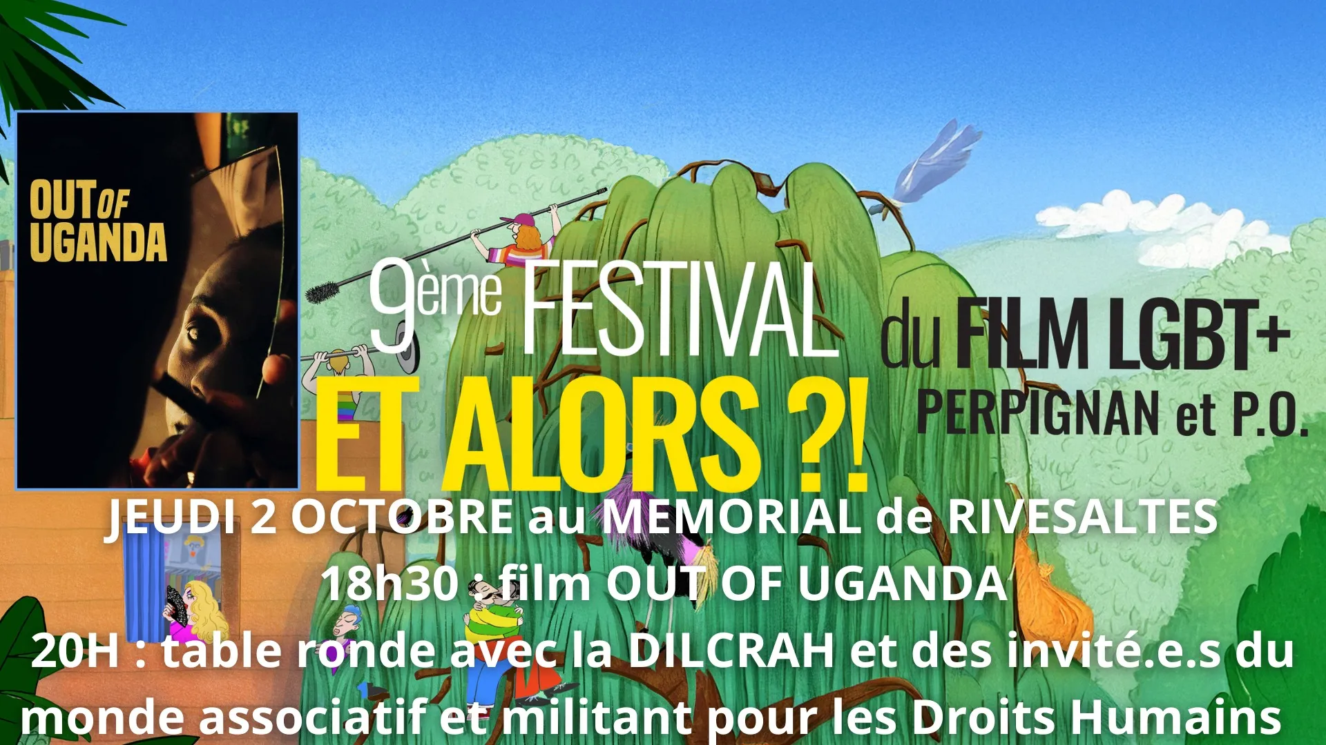 JEUDI 2 OCTOBRE au MEMORIAL de RIVESALTES, FILM OUT of UGANDA & TABLE RONDE