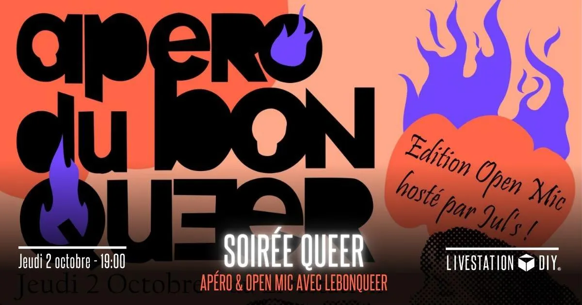 Soirée Queer | Apéro & Open Mic avec Lebonqueer Lyon
