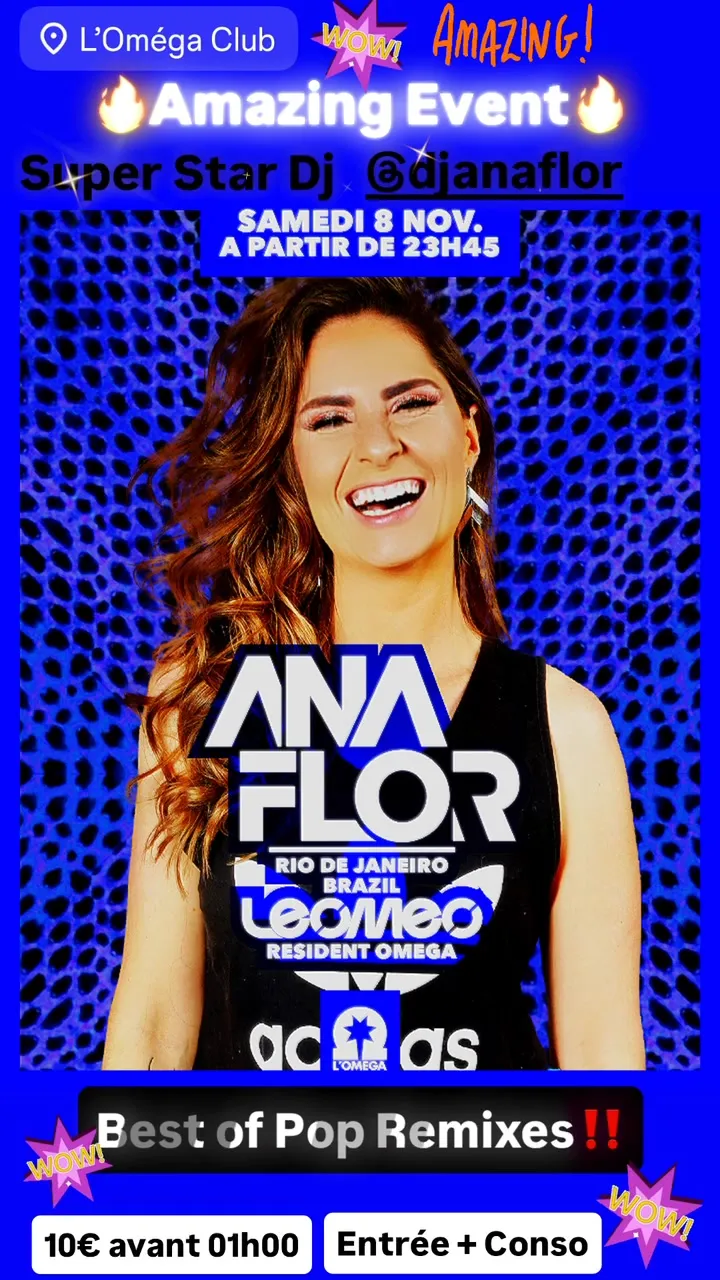 🔥SuperStar Dj ANA FLOR🔥 Brazil🔥 ‼️L’Oméga Club‼️