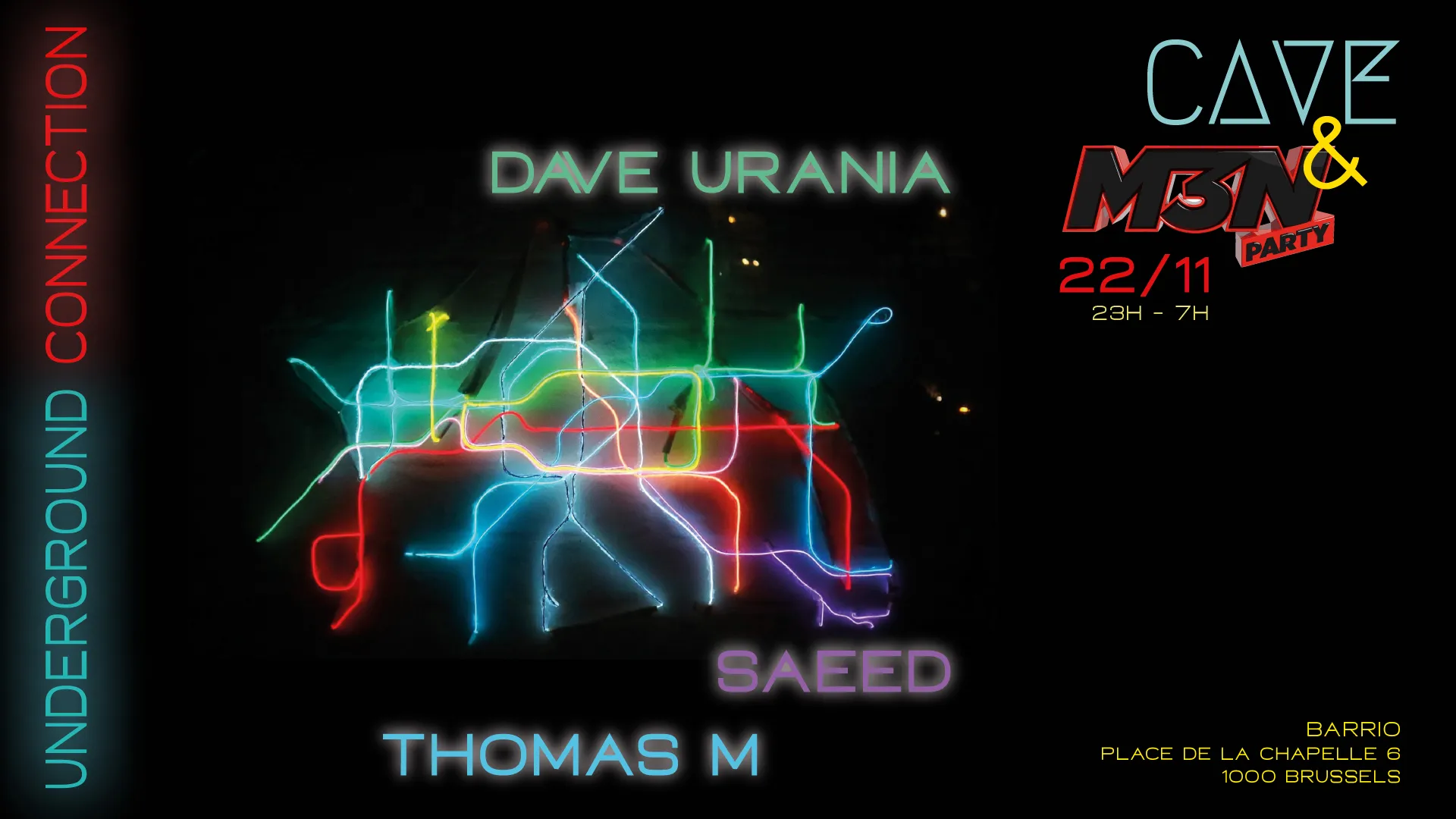 CAVE invites M3N Madrid - Underground Connection