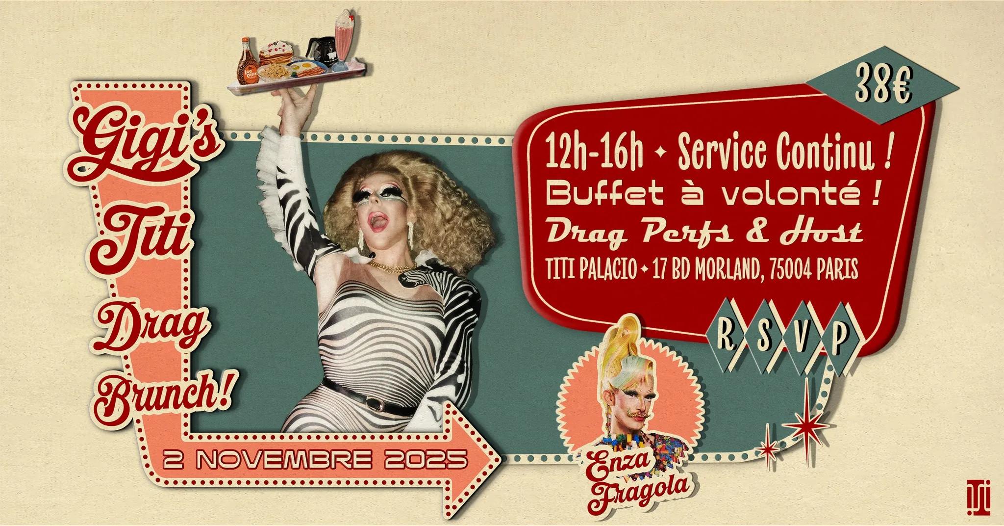 Gigi's Titi Drag Brunch #07 au Titi Palacio avec Enza Fragola!