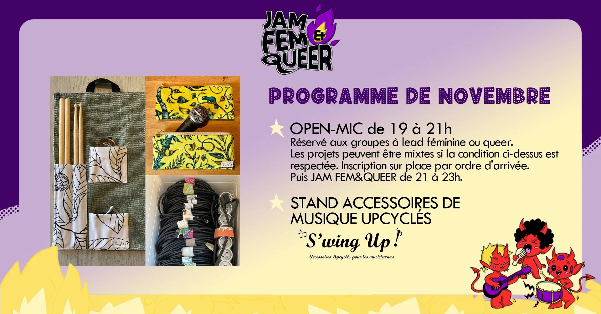 JAM FEM&QUEER#10 - Open Mic + S'wing Up !