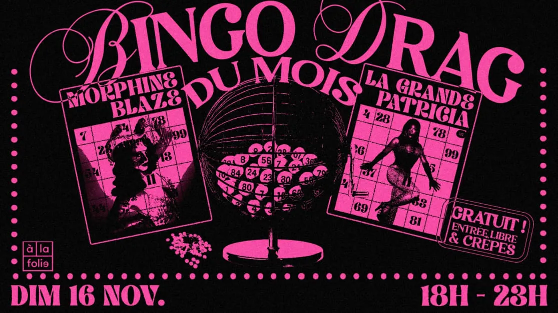 Le Bingo Drag Du Mois - À La Folie