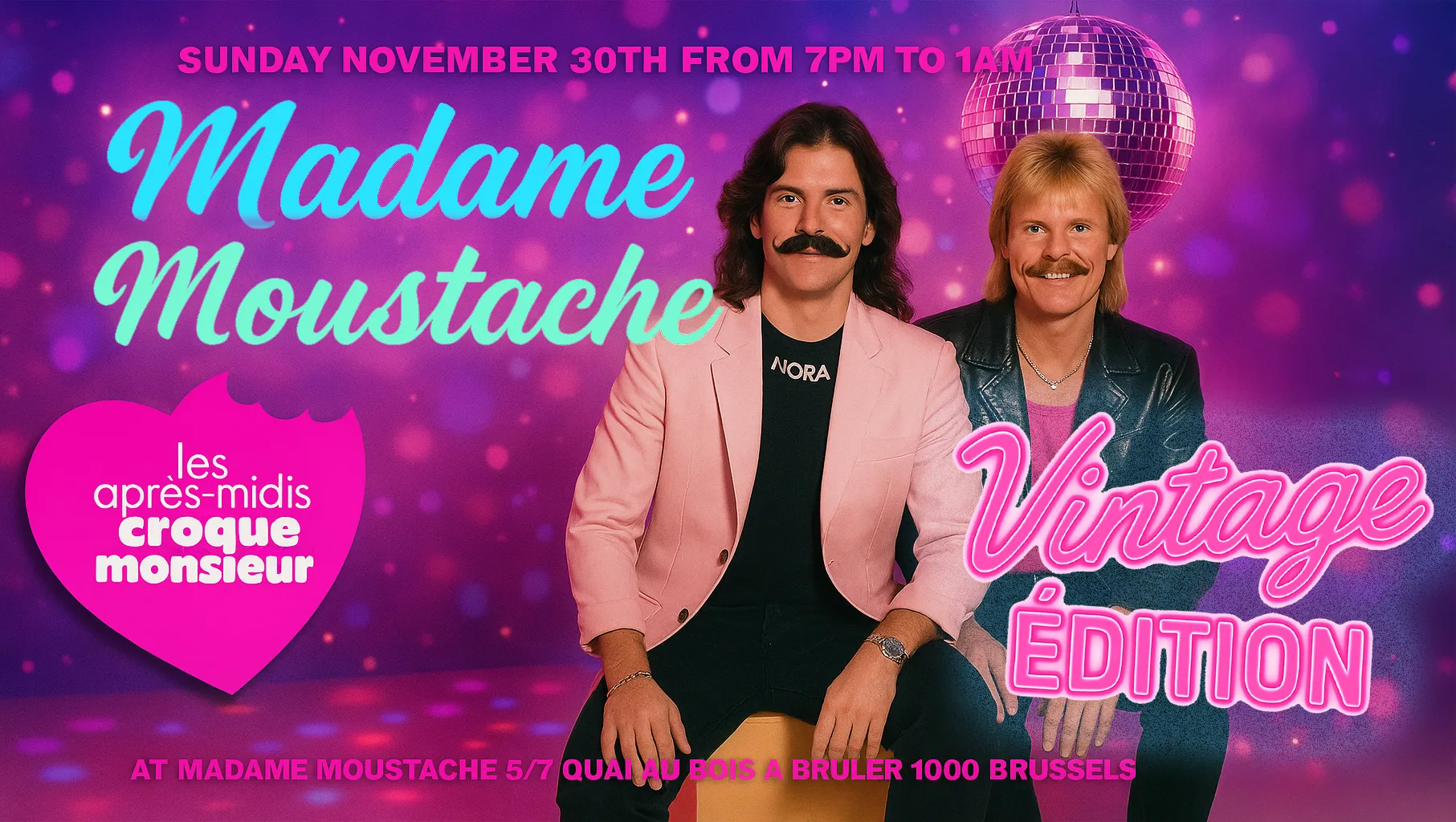 Les Après-Midis Croque-Monsieur chez Madame Moustache 🌈 Vintage EDITION – Les Plaisirs du Dimanche