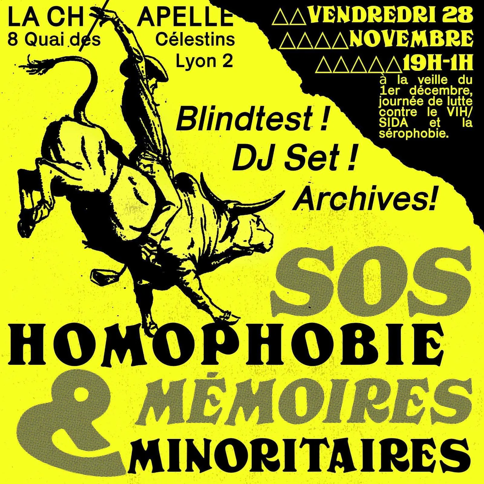 Soir&eacute;e SOS homophobie & M&eacute;moires Minoritaires 