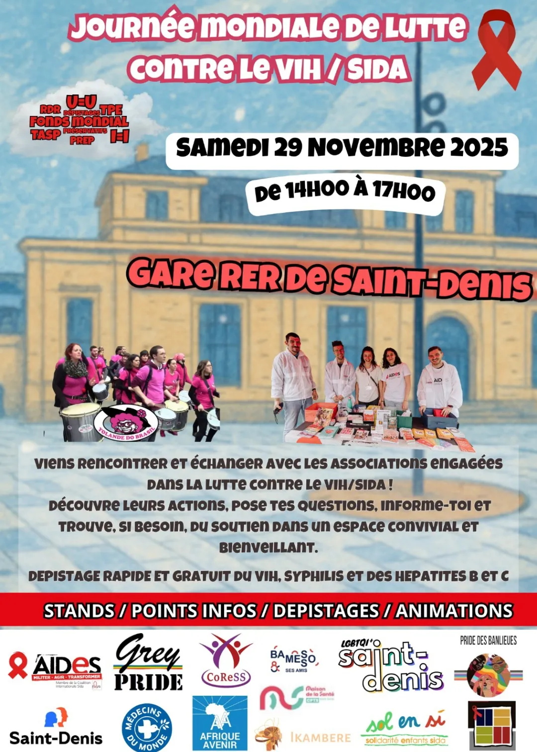 Village associatif Journée Mondiale de lutte contre le VIH