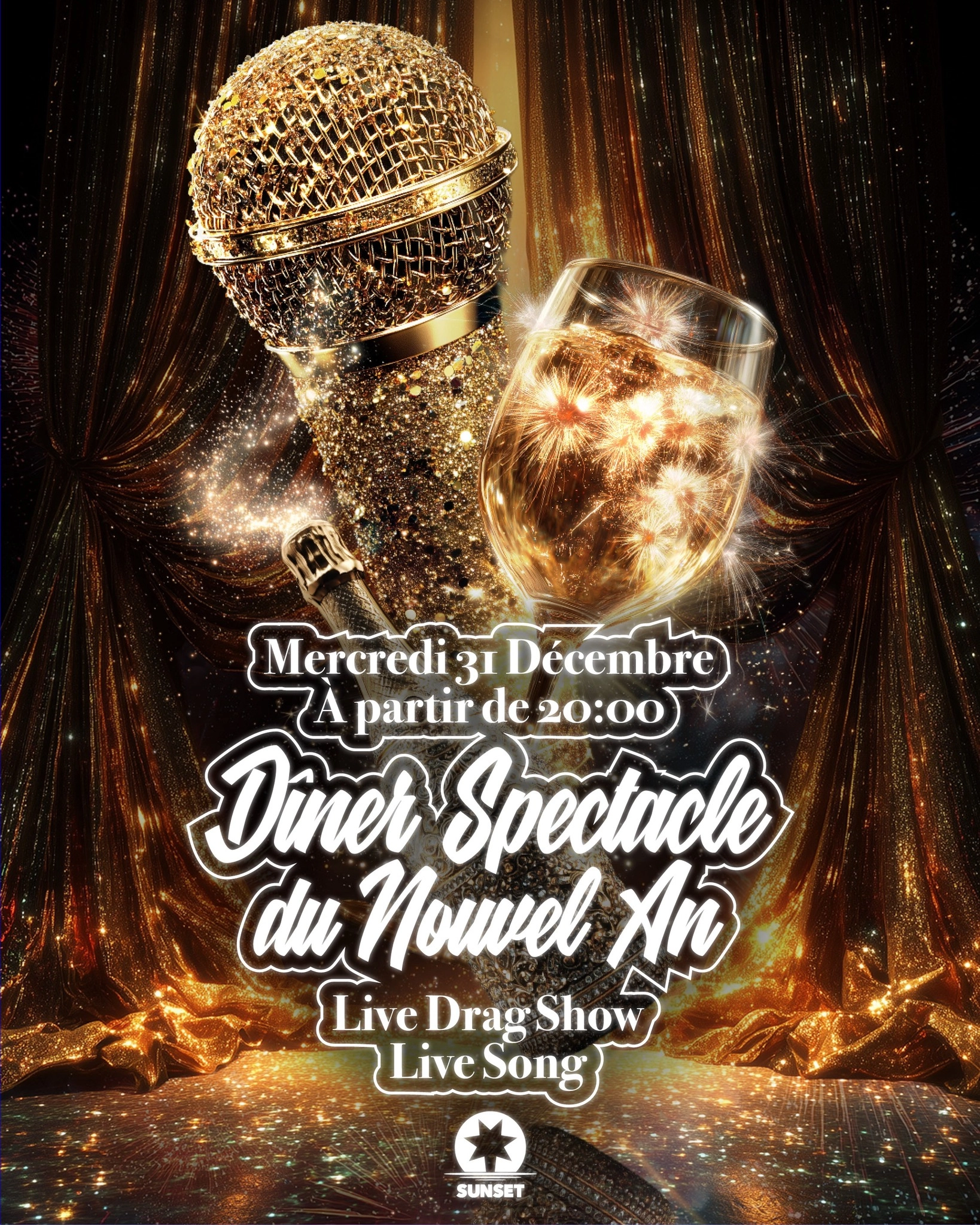 🥂RÉVEILLON DE LA ST SYLVESTRE🥂           ❤️‍🔥Le Sunset-Nice❤️‍🔥