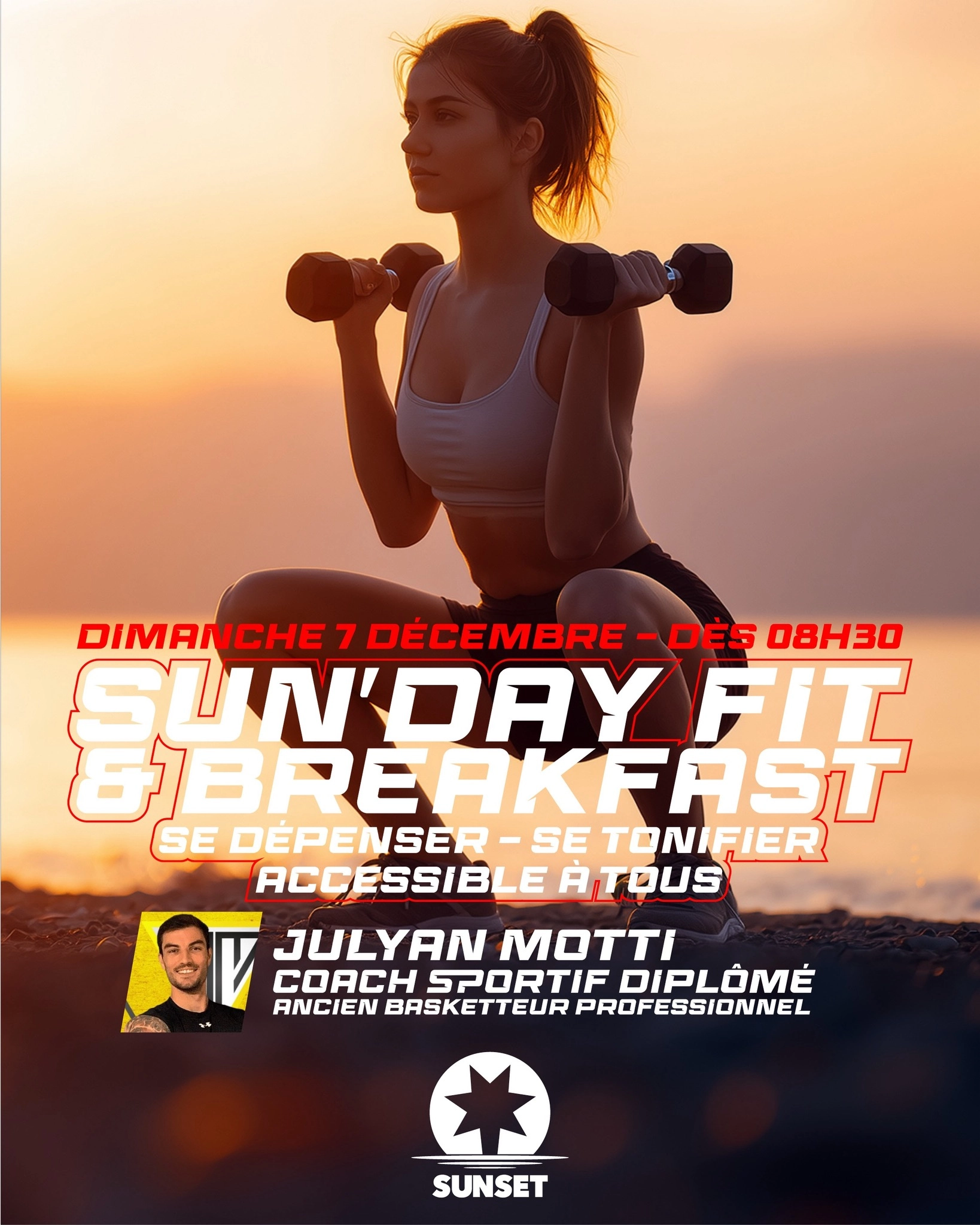 🏋️‼️Sun’day Fit & Breakfast‼️🏋️♀️. 🔥Le Sunset-Nice🔥