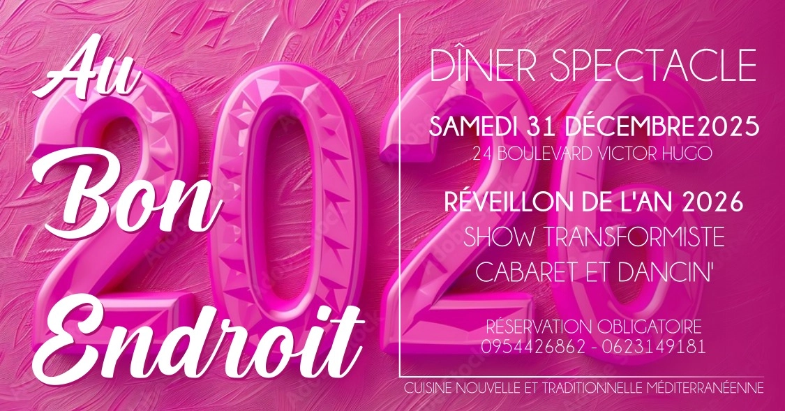 Dîner Spectacle "Réveillon de l'an 2026" - Show Transformiste & Dancin'