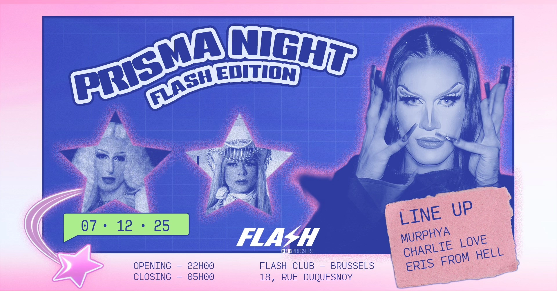 FLASH ⚡️ 🪩 THE PRISMA NIGHT – BACK TO THE 2010s 🪩 Sunday 7.12