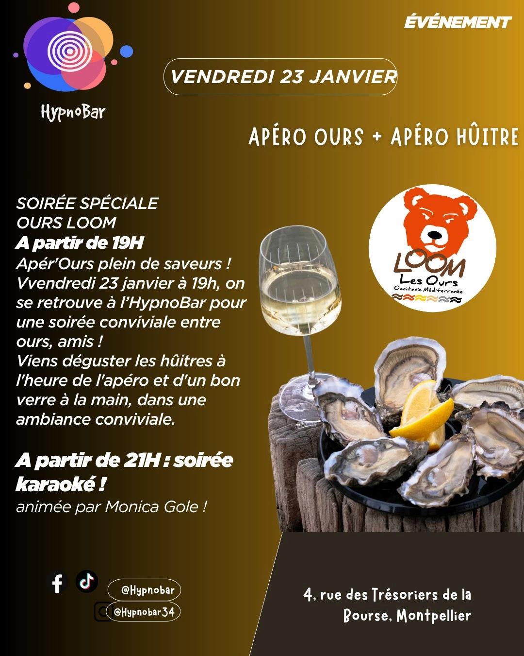 Ap&eacute;ro ours + ap&eacute;ro h&ucirc;itre