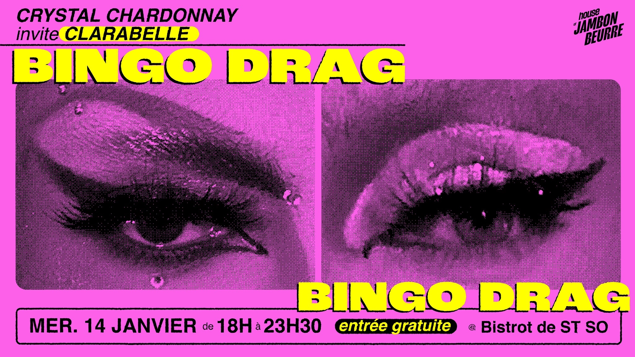 BINGO DRAG | Crystal Chardonnay & Clarabelle @ Bistrot ST SO