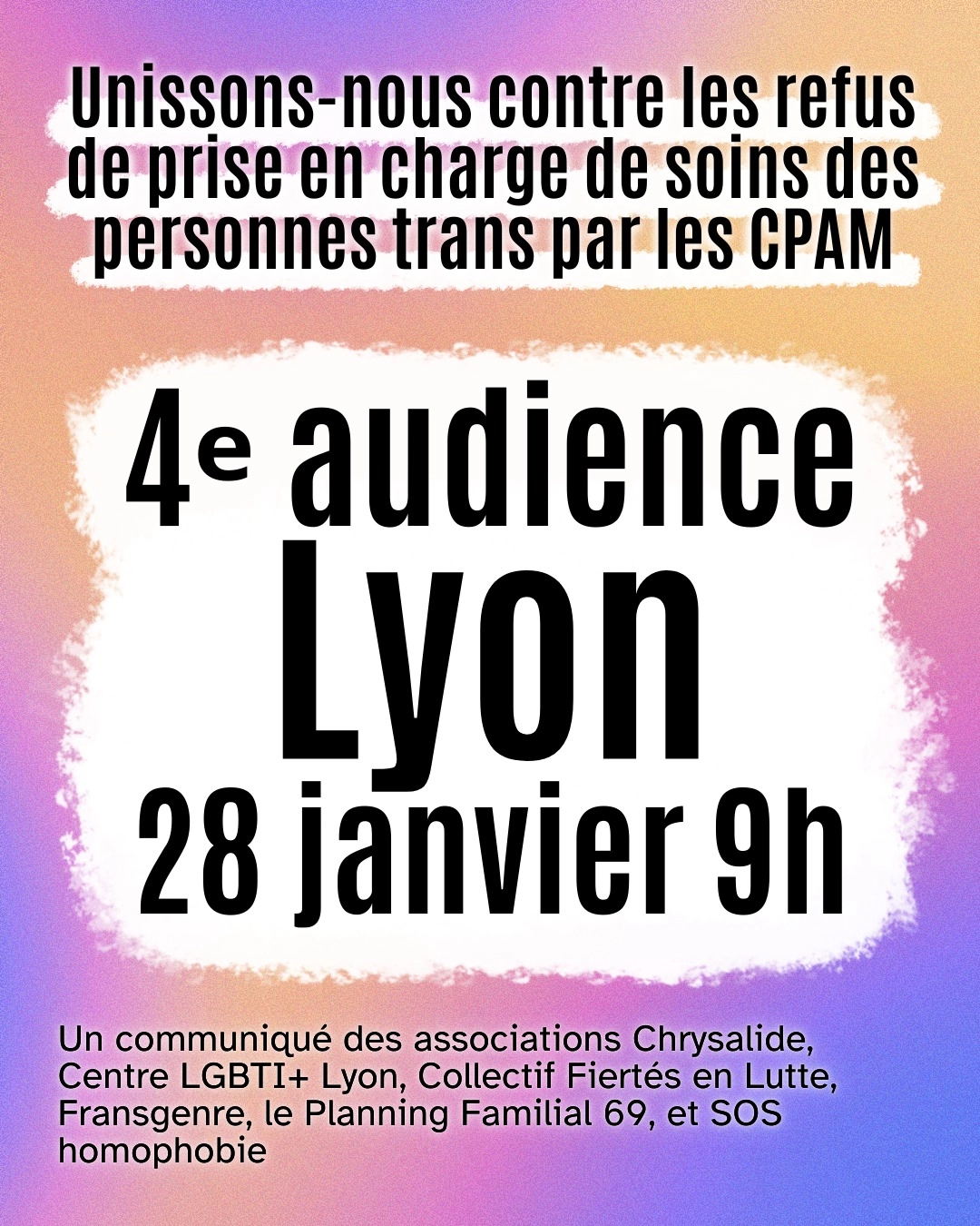 Rassemblement - Soutien aux personnes trans discriminées par la CPAM69