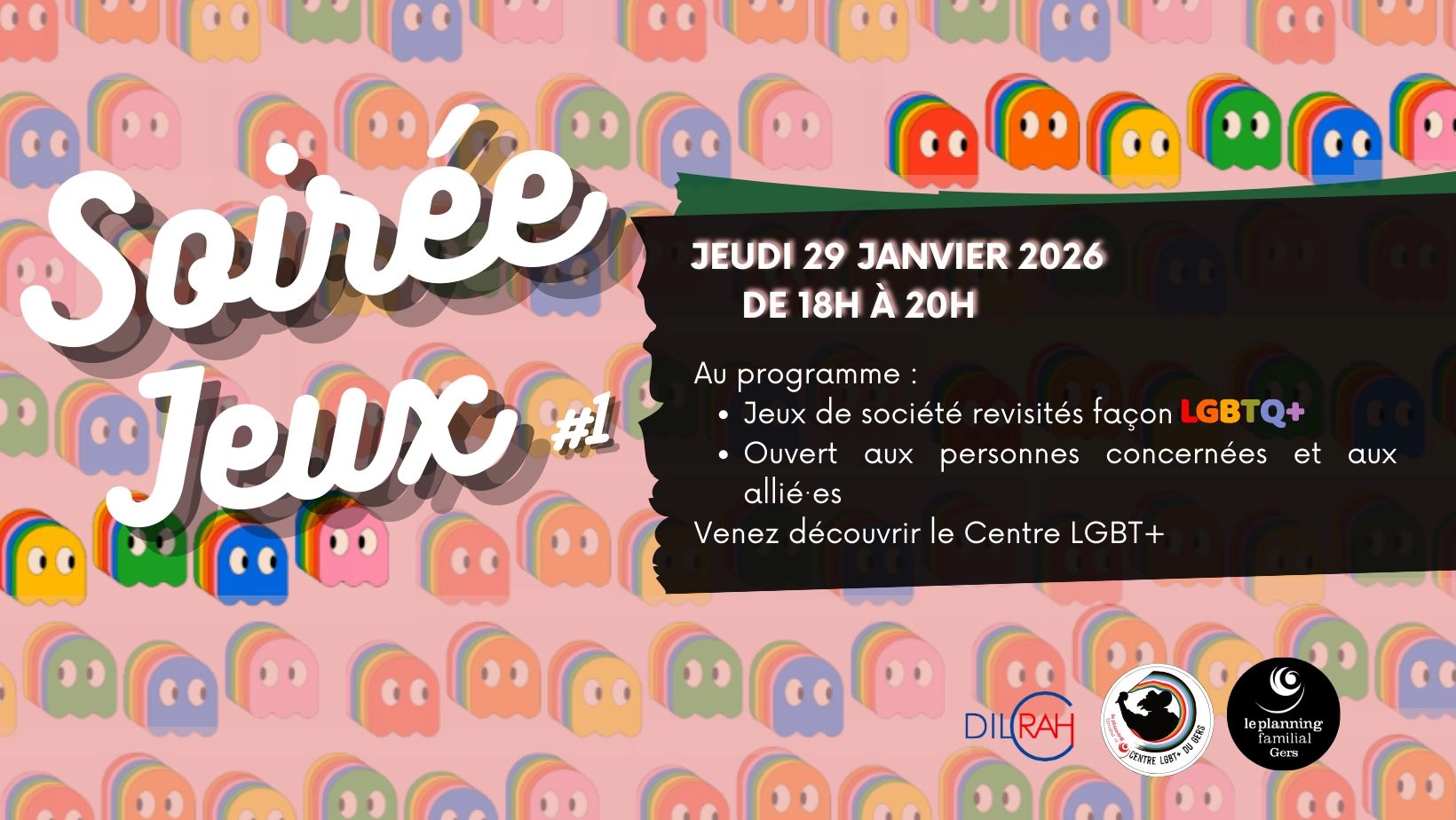 Soir&eacute;e Jeux LGBT+ 🏳️&zwj;🌈🏳️&zwj;⚧️