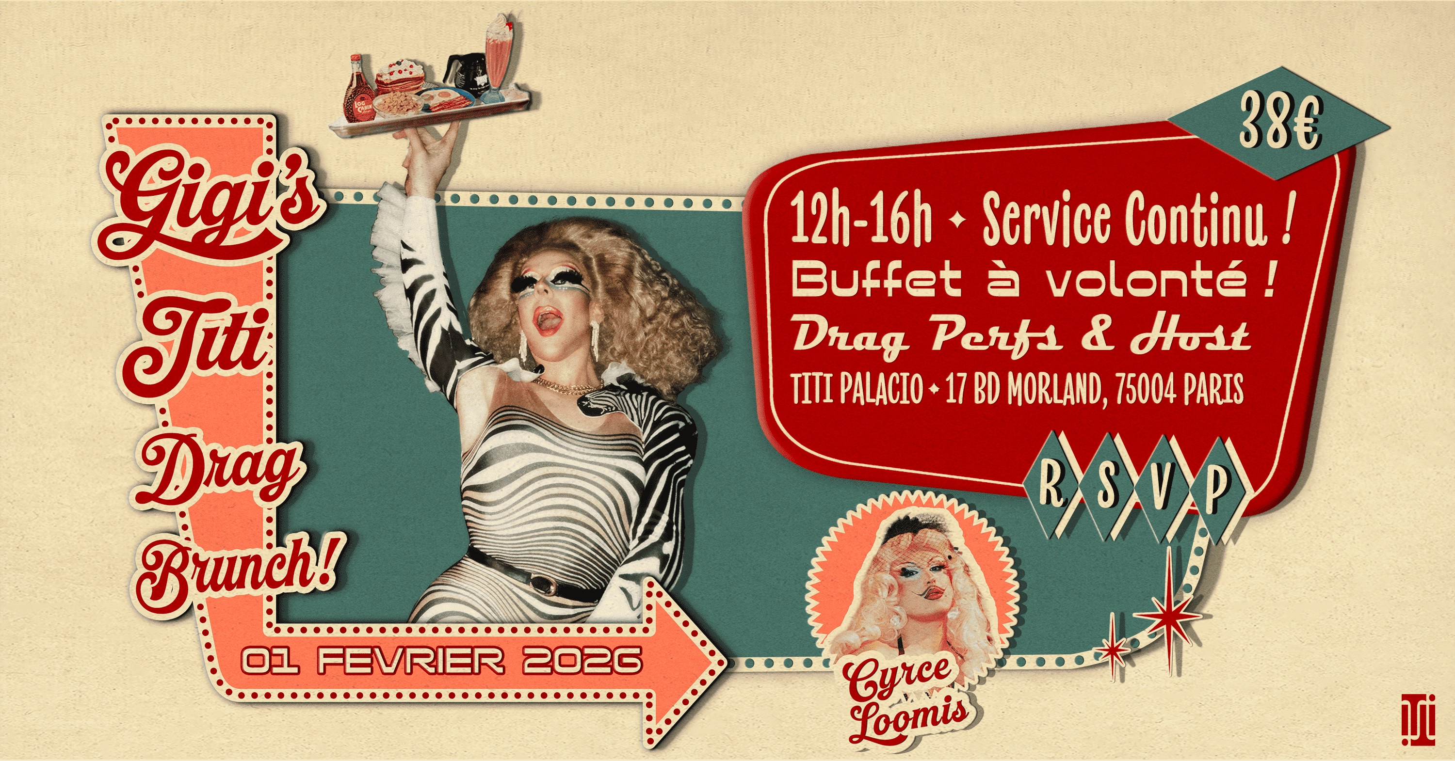 Gigi's Titi Drag Brunch avec Cyrcé Loomis!