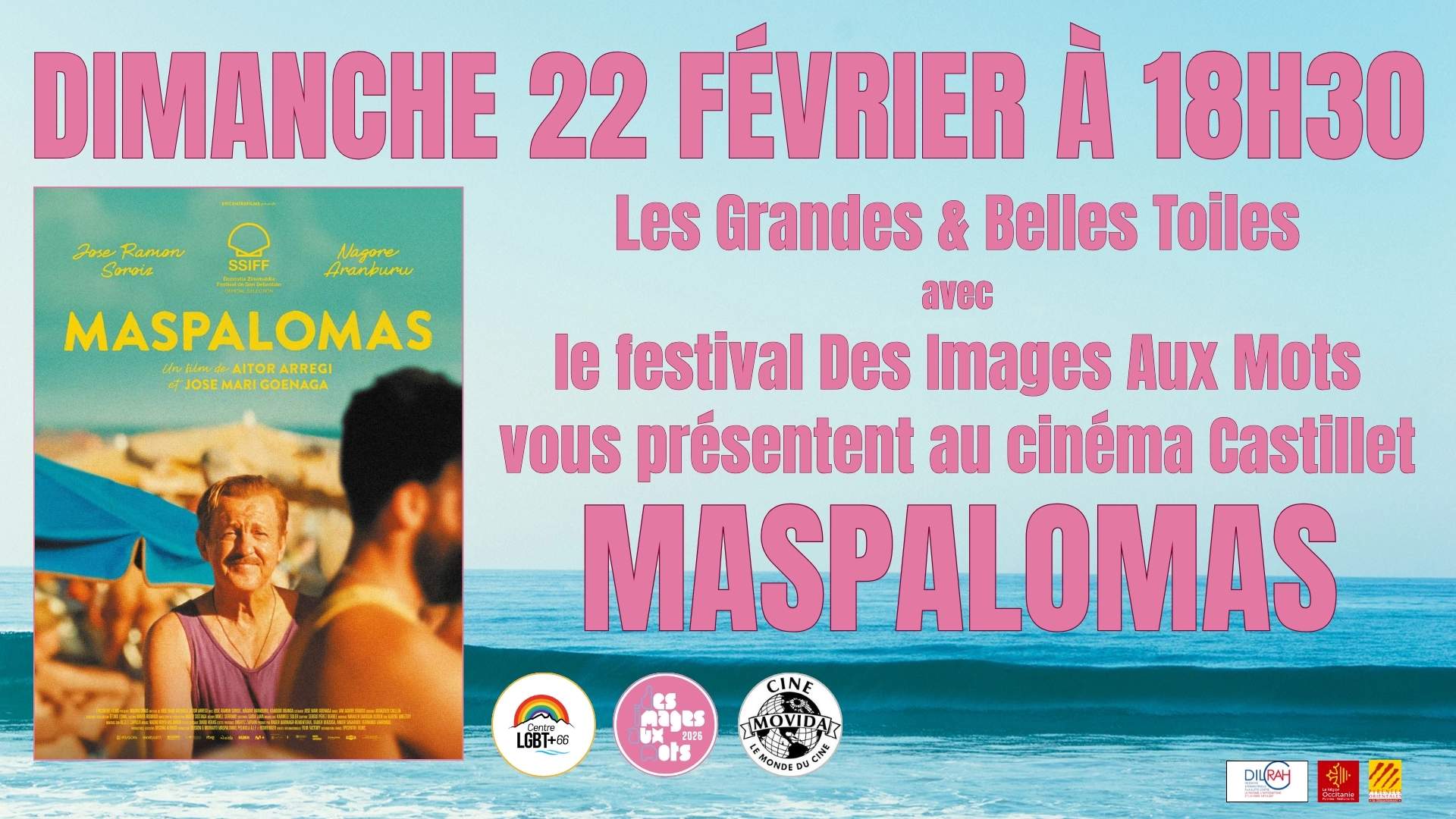 MASPALOMAS avec le festival DIAM dimanche 22 f&eacute;vrier 18h30 au cin&eacute;ma Castillet