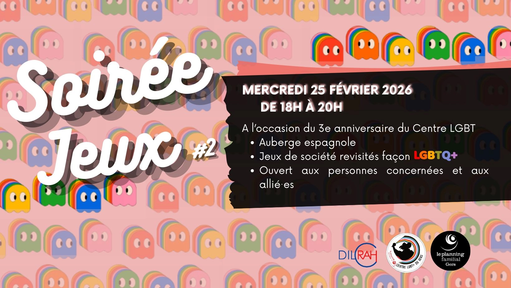 Soir&eacute;e jeux  LGBT#2 🏳️&zwj;🌈🏳️&zwj;⚧️