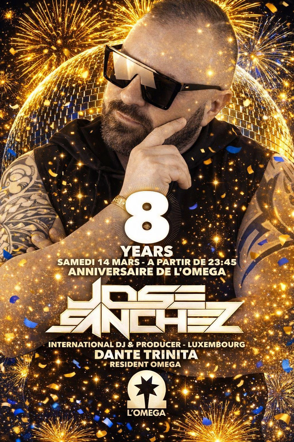 ❤️‼️HAPPY BIRTHDAY‼️❤️‼️ L&rsquo;Om&eacute;ga Club‼️❤️ 🏳️&zwj;🌈8 years🏳️&zwj;🌈 🌪️SuperStar Dj JOS&Eacute; SANCHEZ🌪️