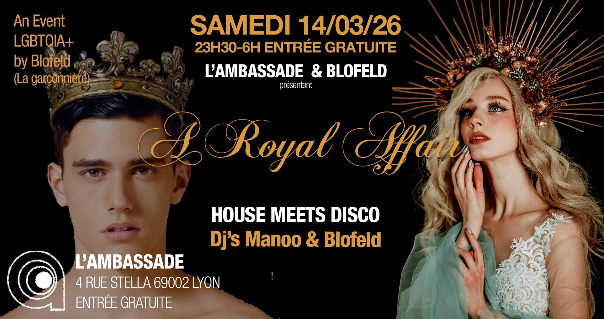 A ROYAL AFFAIR "HOUSE MEET DISCO" MARS 2026