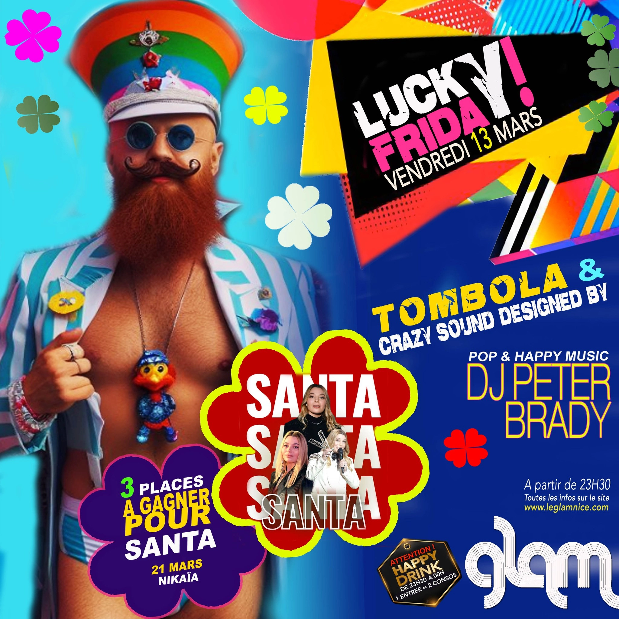 LUCKY FRIDAY " TOMBOLA" @ GLAM