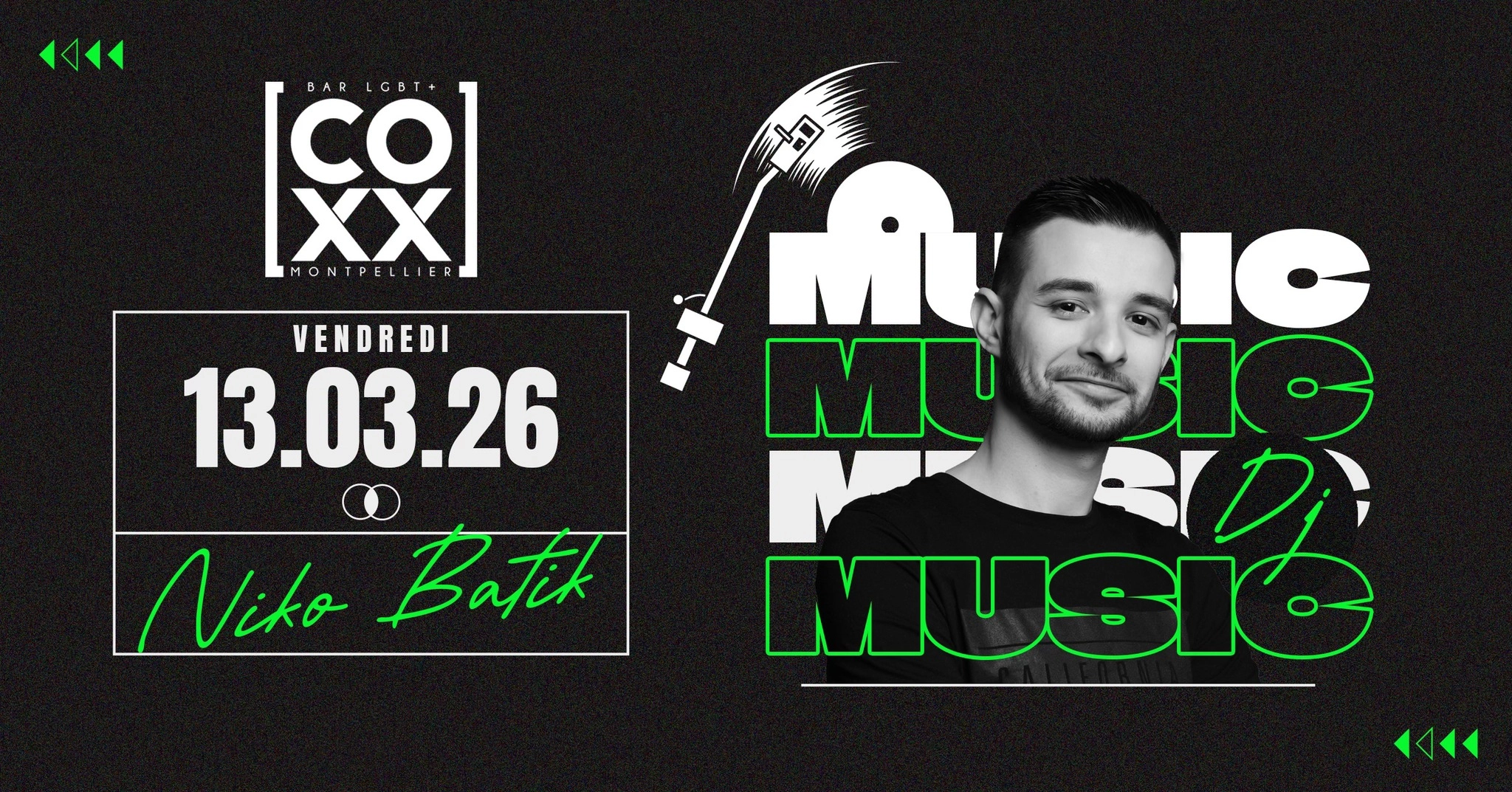Samedi 13 mars DJ Set Niko BATIK