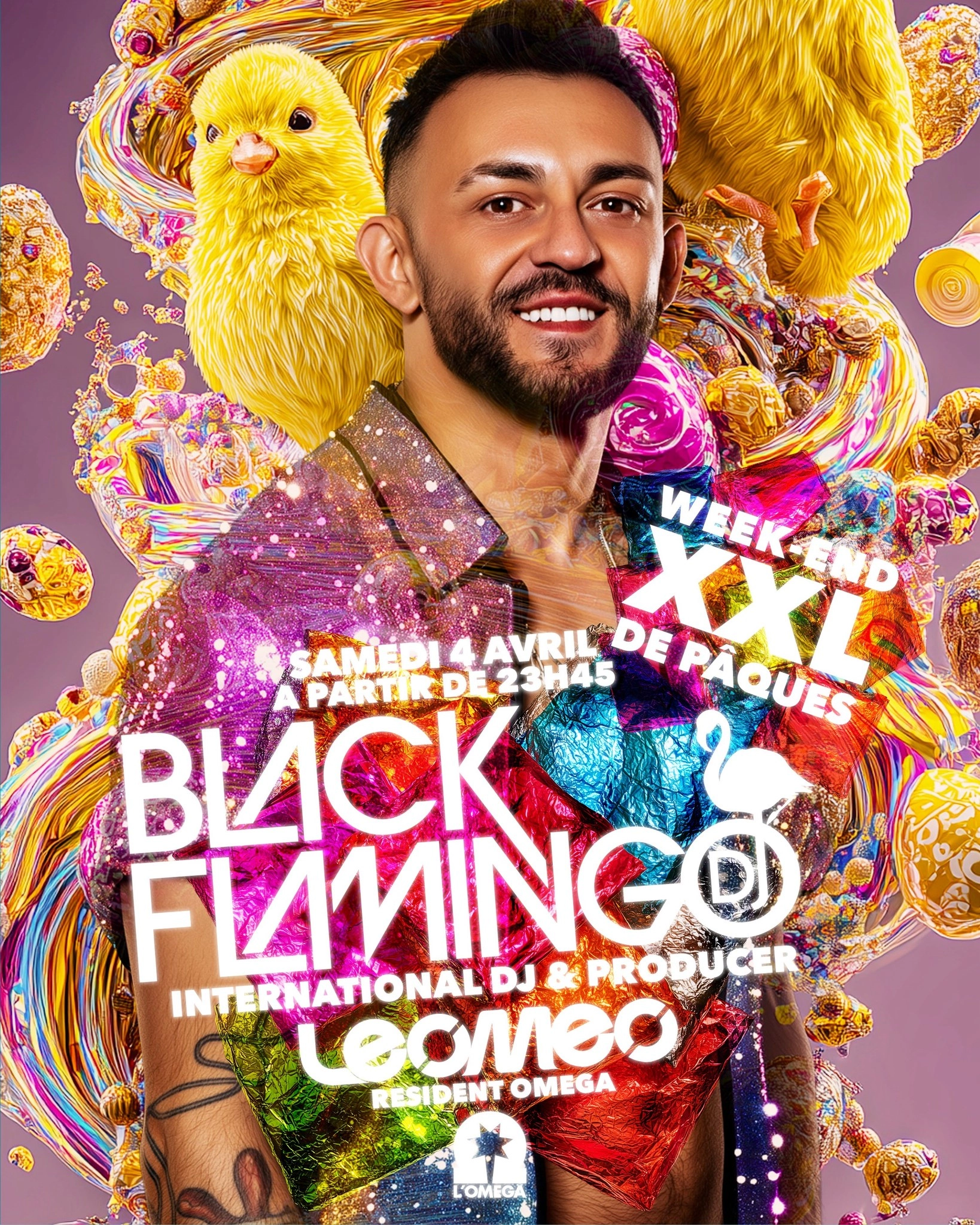 ❤️SuperStar Dj and Producer Black Flamingo❤️ 🔔XXL EASTER WE🔔 ‼️L’Oméga Club‼️
