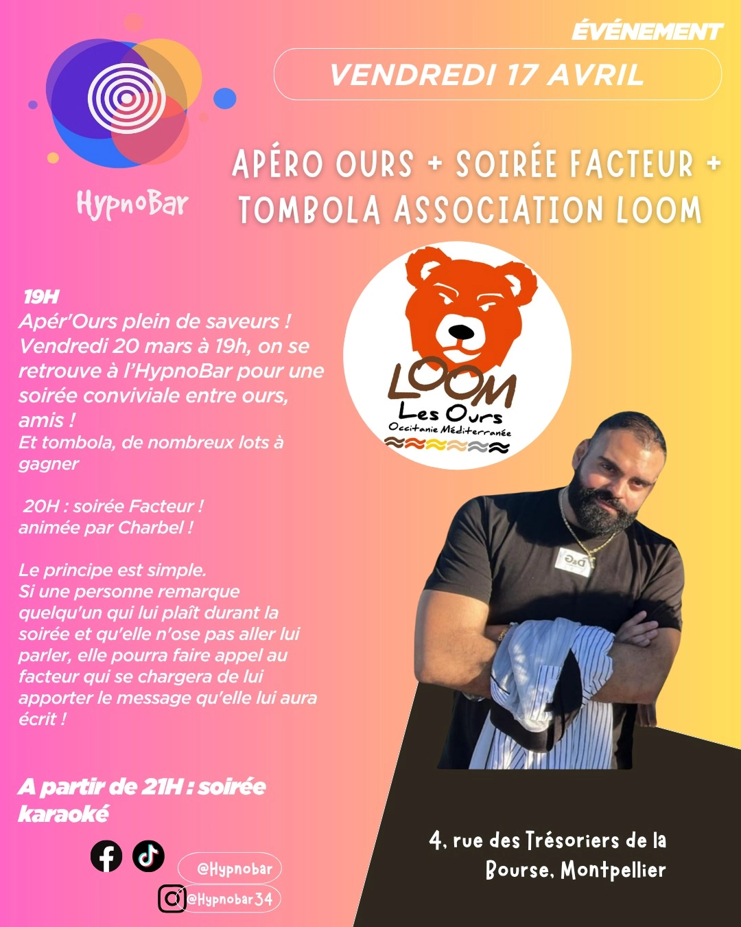 Apéro ours + soirée facteur + tombola
