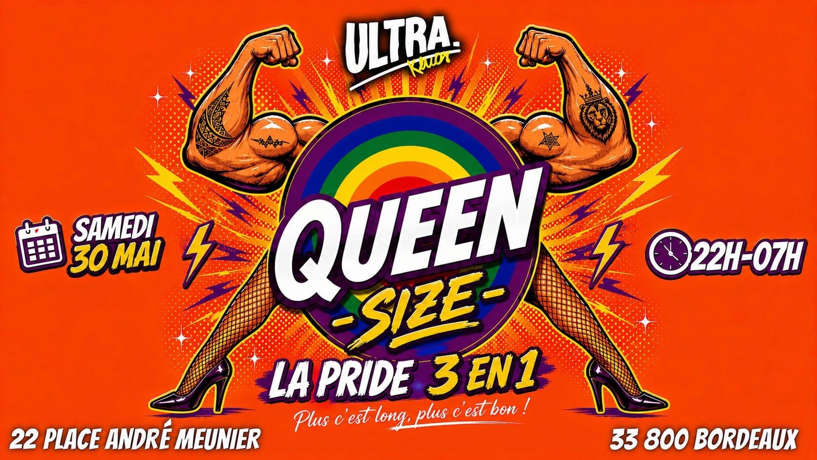 🏳️🌈 ⚡️ QUEEN SIZE - LA PRIDE 3 EN 1 ⚡️ 🏳️🌈