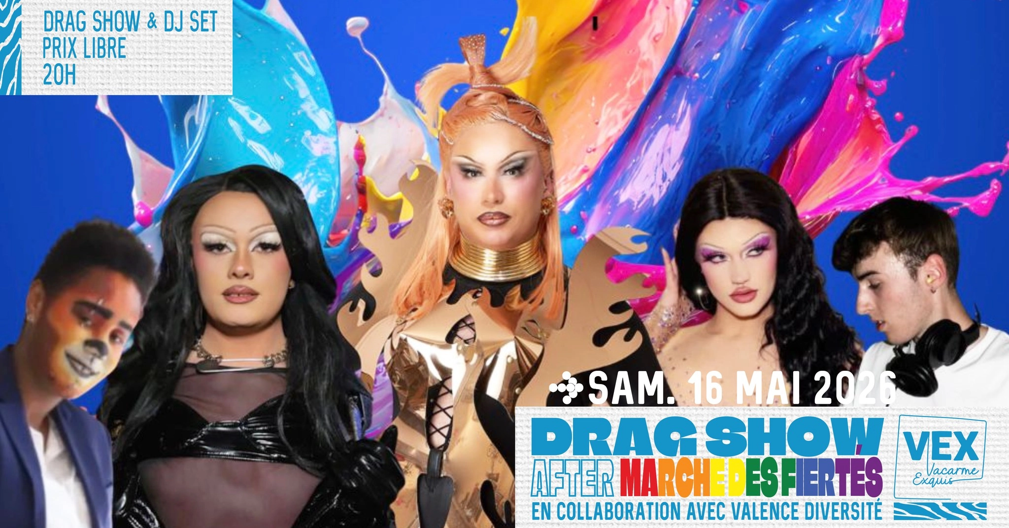 After Marche des fiertés au Vacarme Exquis - Drag Show & DJ Set