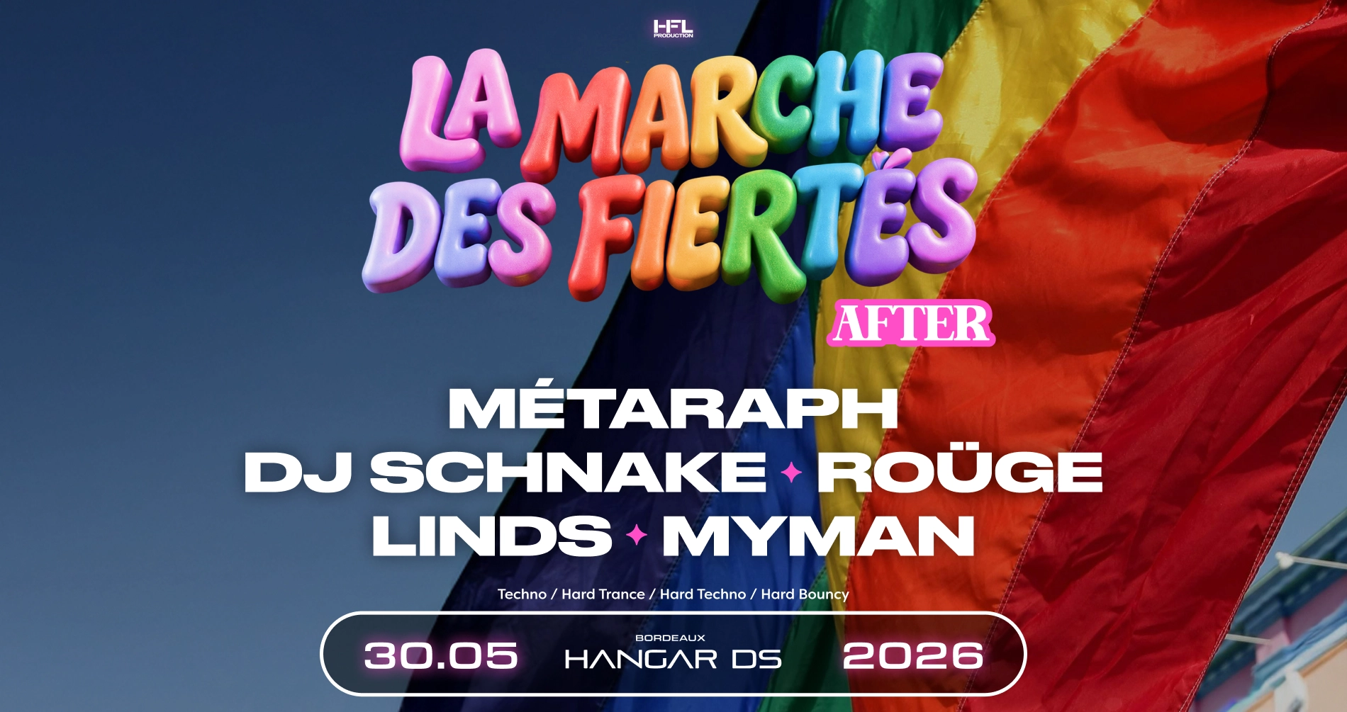 LA MARCHE DES FIERTÉS : AFTER // MÉTARAPH - DJ SCHNAKE - ROÜGE - LINDS - MYMAN