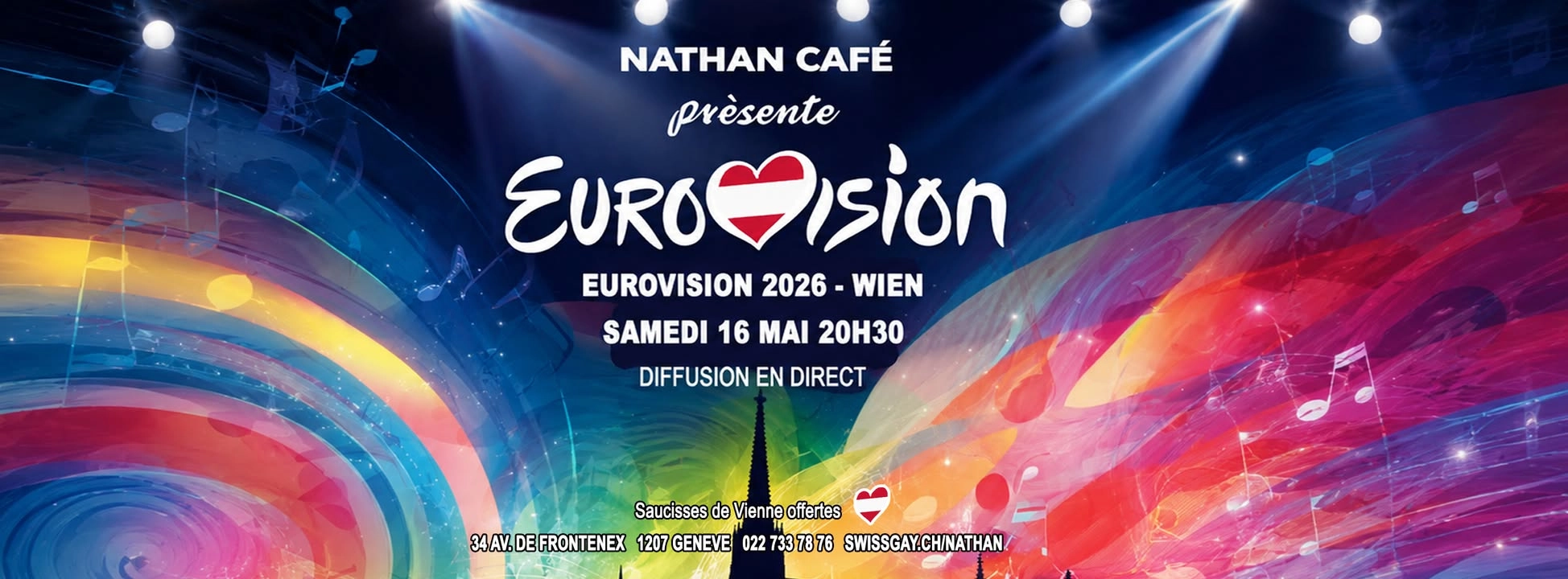 Nathan Caf&eacute; Gen&egrave;ve - Eurovision 2026 Wien - 20h30