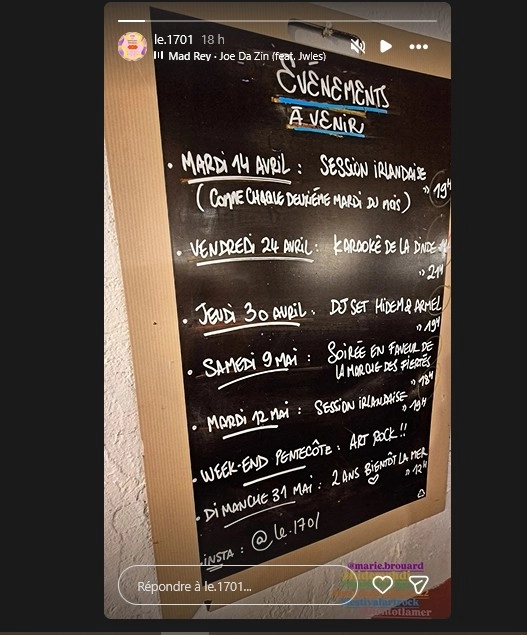 SOIREE MARCHE DES FIERTES - LE 1701 bar - ST BRIEUC