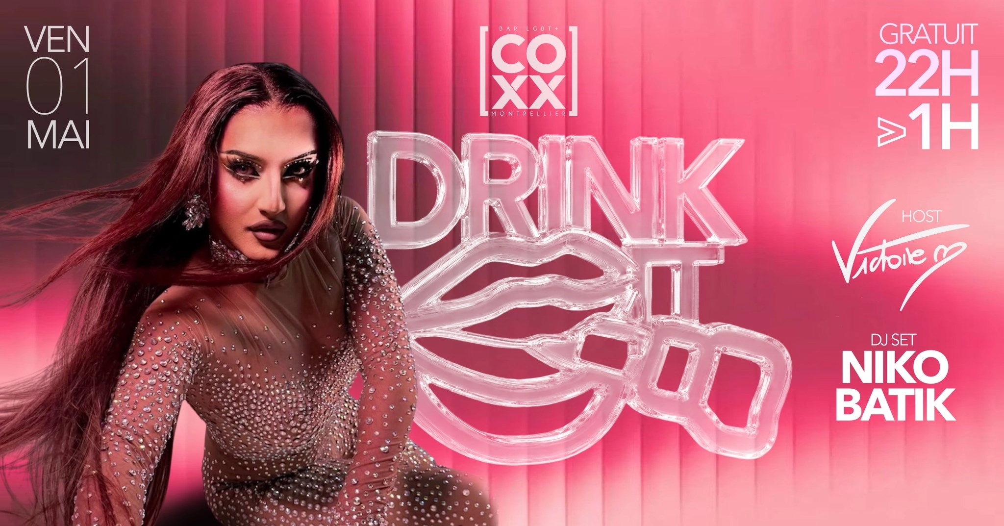 Vendredi 1er mai DRINK IT Miss Victoire