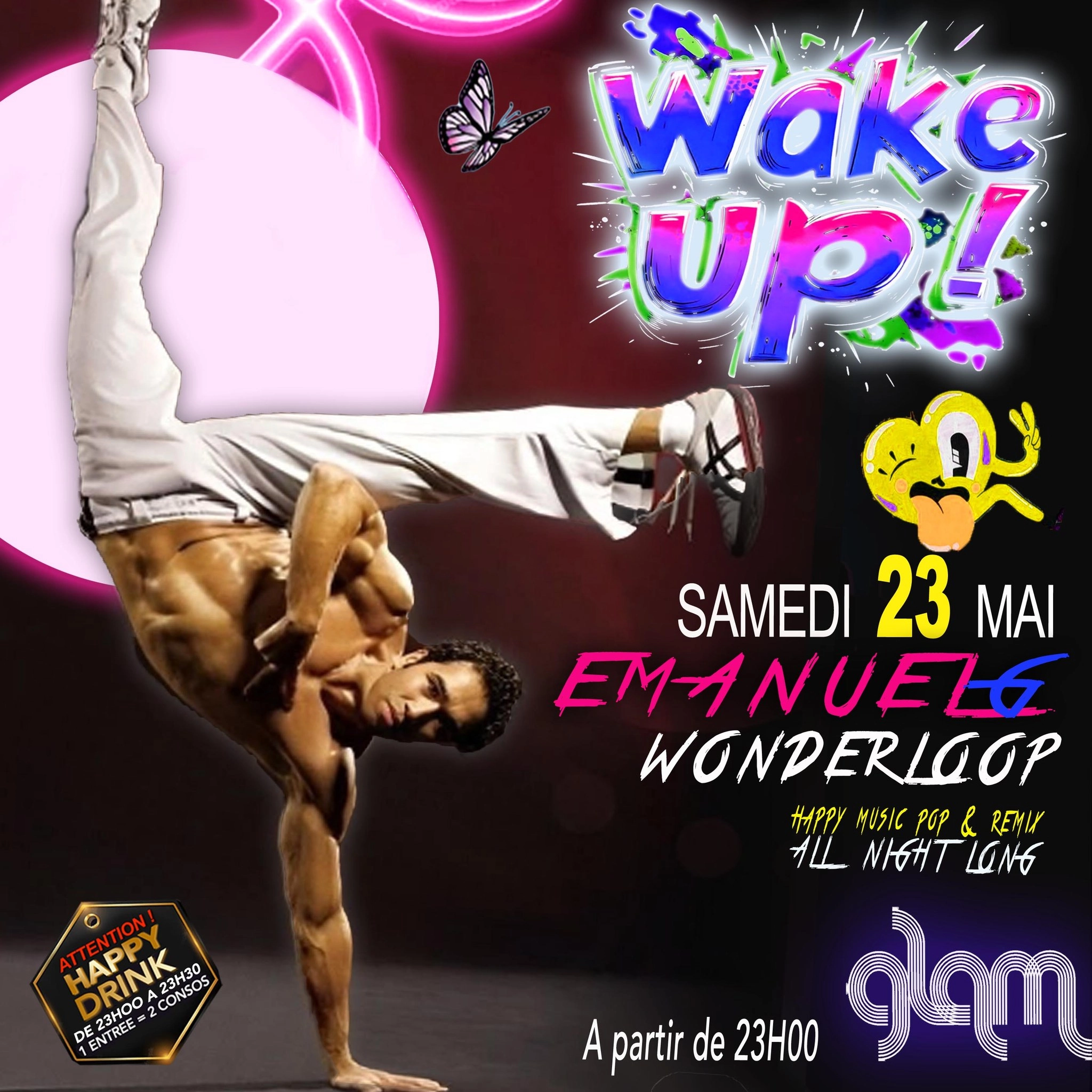 WAKE UP! avec dj emmanuelg Wonderloop @ GLAM