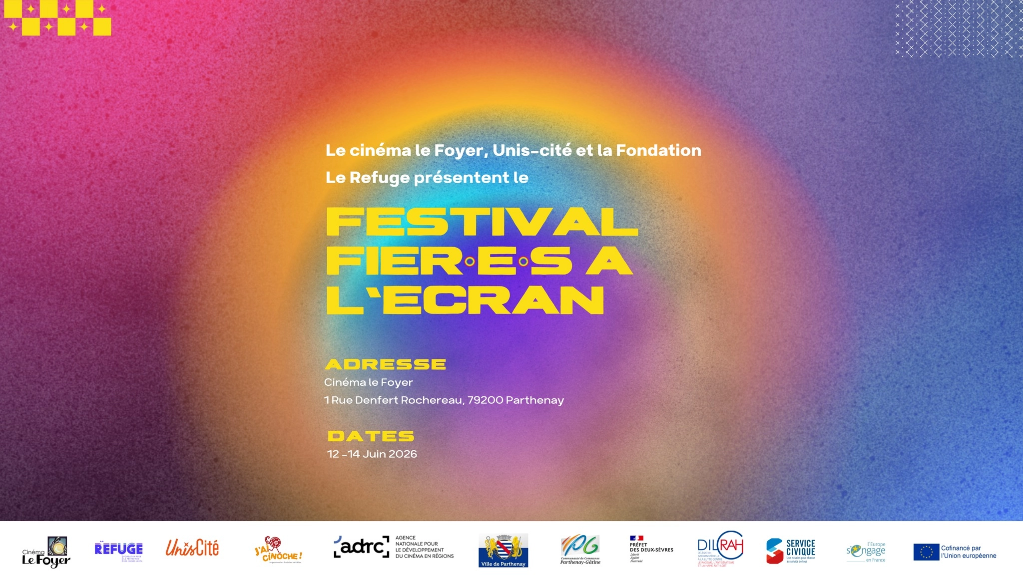 🌈 FESTIVAL FIER·E·S À L'ÉCRAN 🌈 - Festival de films queer à Parthenay