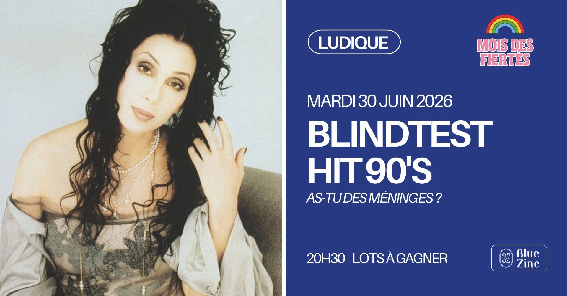 BLINDTEST HIT 90's • MOIS DES FIERTÉS • Blue Zinc
