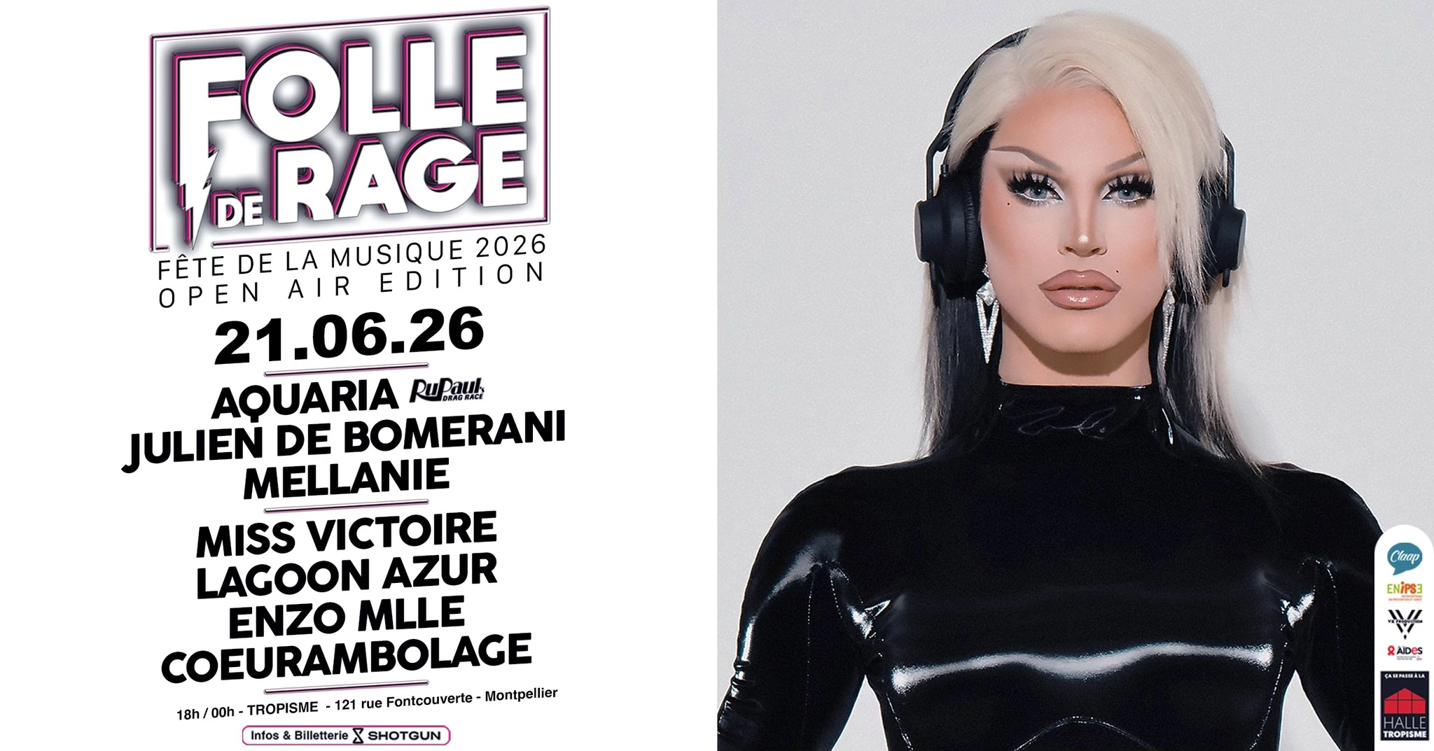 DIM 21/06 - FOLLE DE RAGE x HALLE TROPISME : FETE DE LA MUSIQUE !