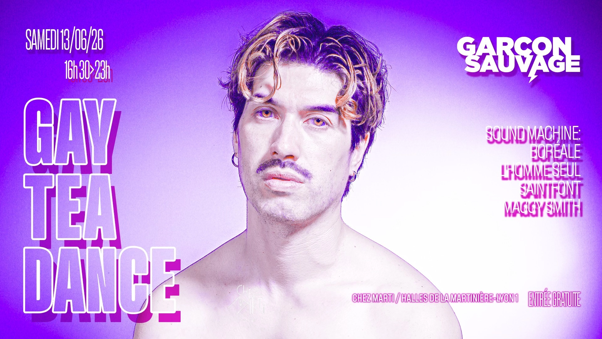 Garçon Sauvage fait son premier GAY TEA DANCE chez Marti !