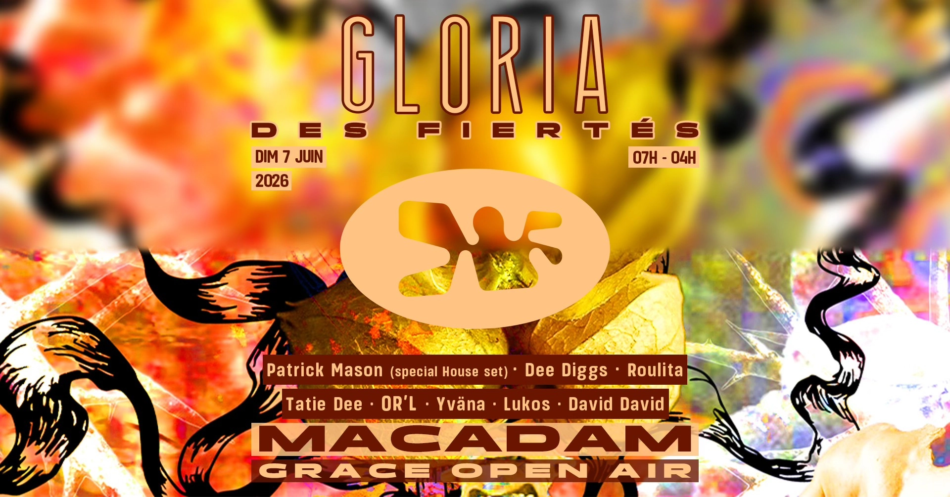 Gloria des Fiert&eacute;s w/ Grace Open Air &bull; Patrick Mason (special House set) ~ Dee Diggs ~ Roulita...