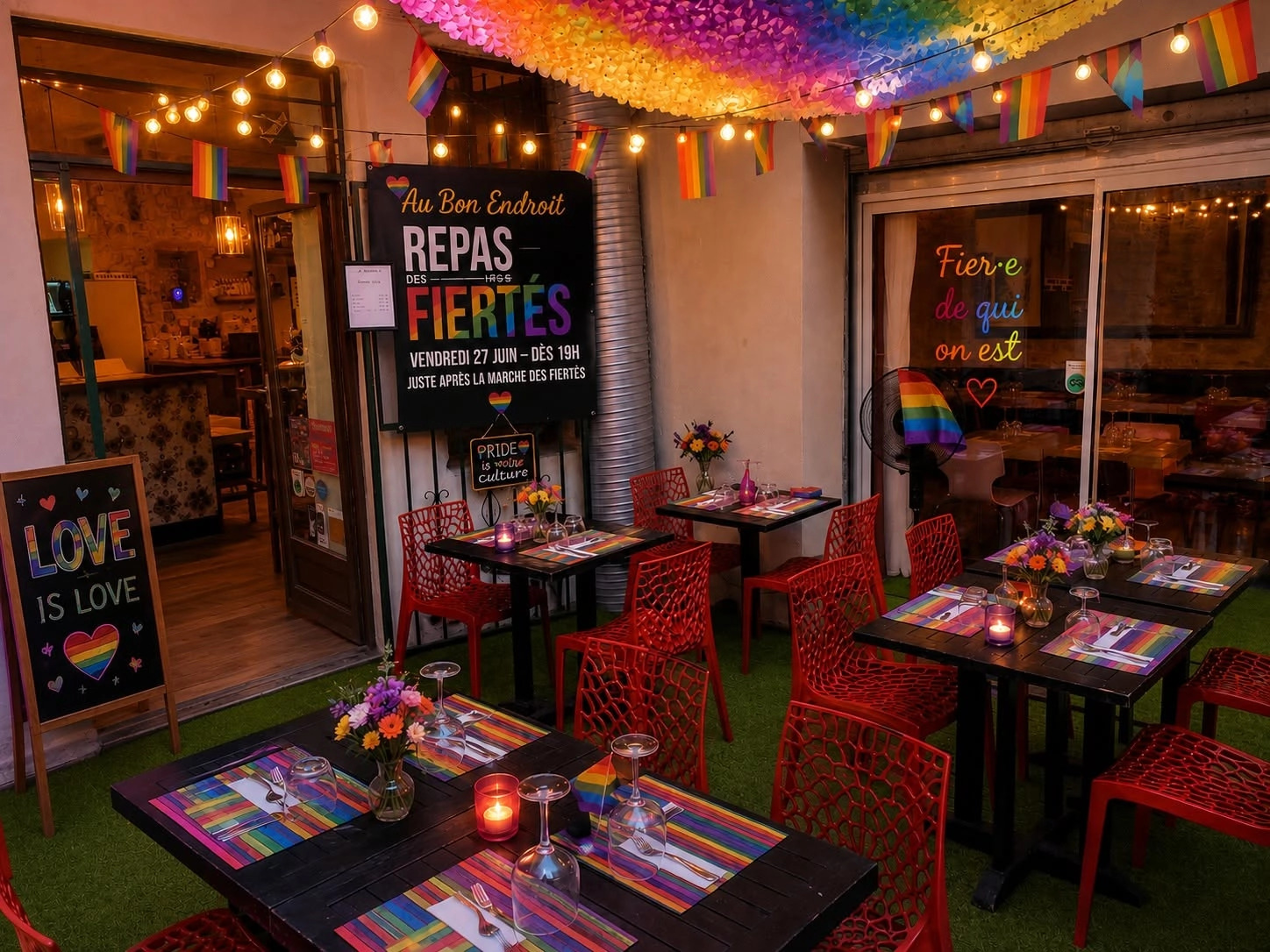 Repas des Fiertés Au Bon Endroit 2026 avec le Burger LGBT+