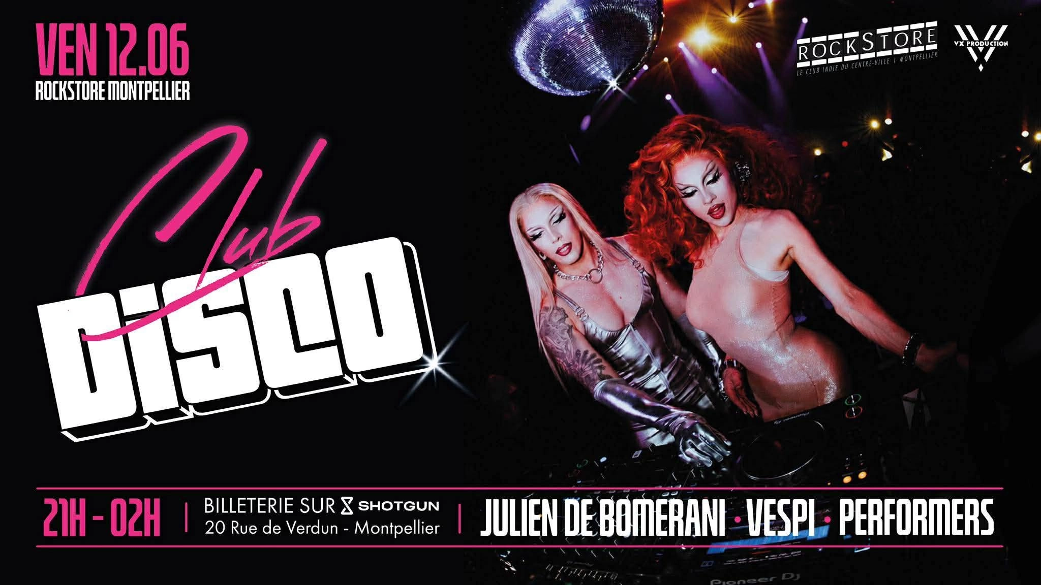 VEN 12/06 - CLUB DISCO - ROCKSTORE