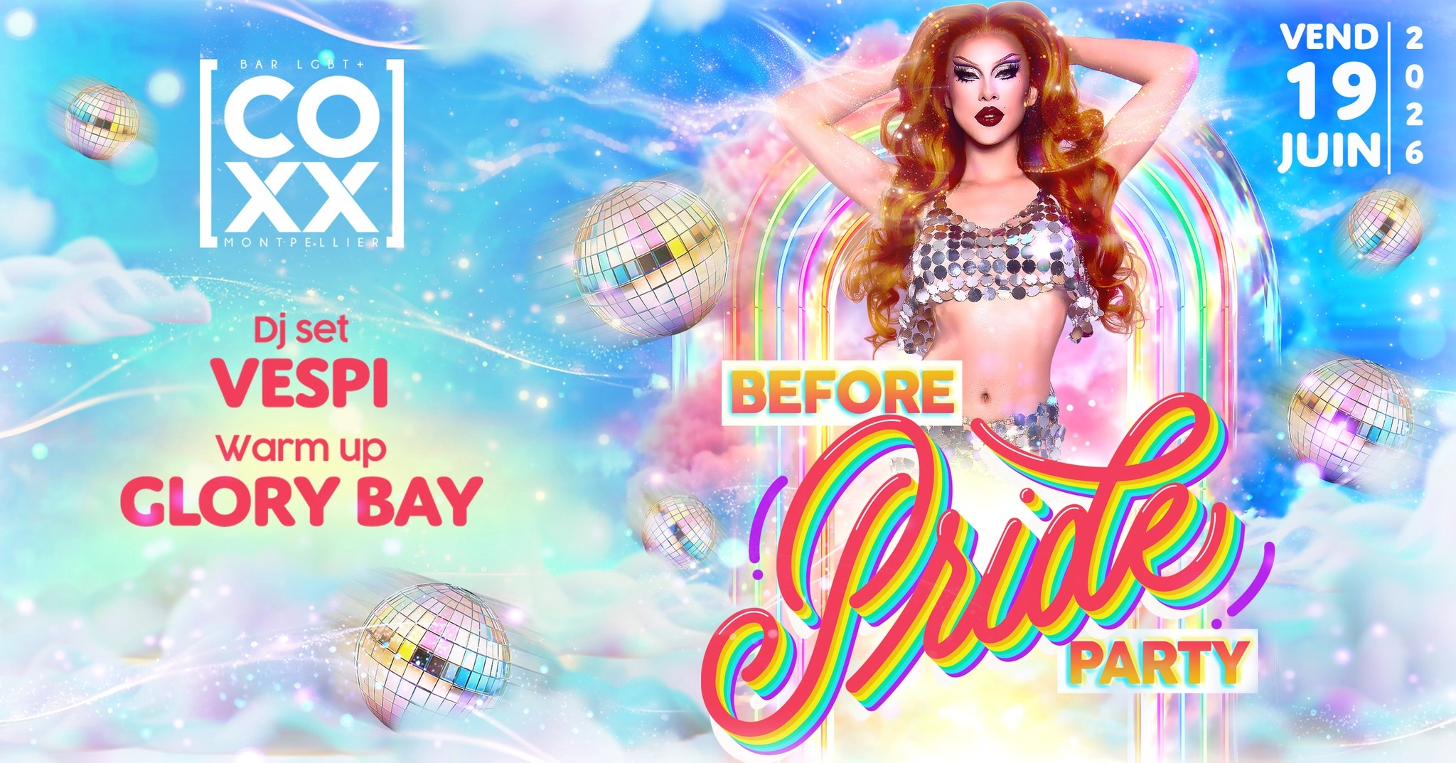 Vendredi 19 juin Veille PRIDE Montpellier DJ Set VESPI