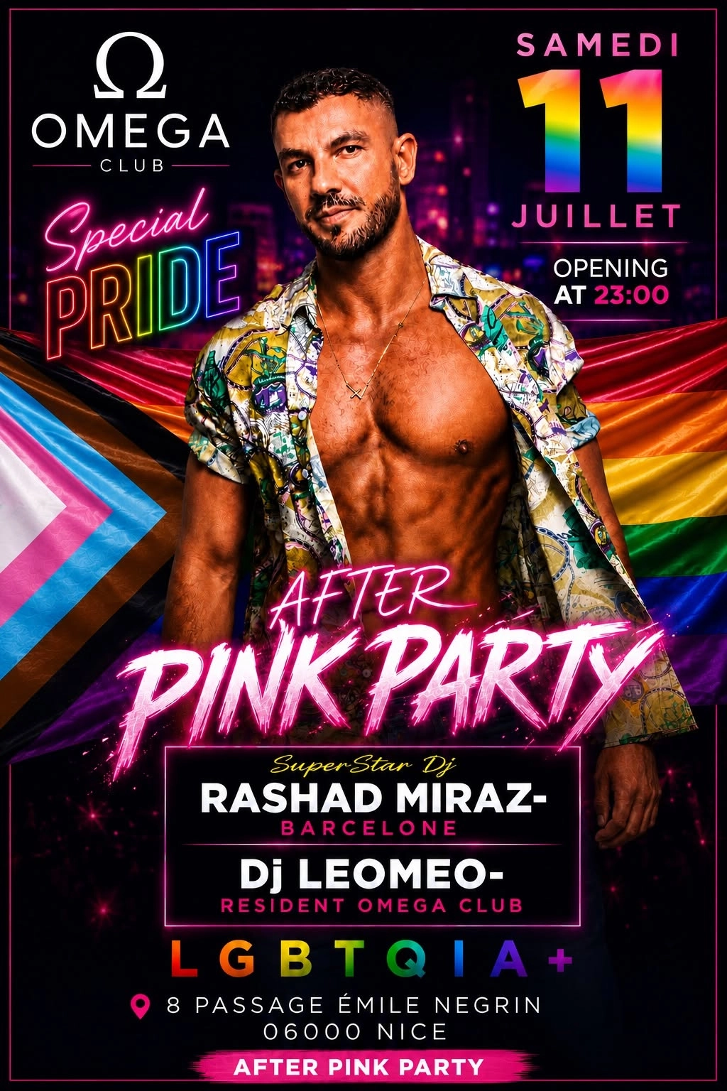 🔥After Pink Parade🔥 SuperStar Dj Rashad MIRAZ- Barcelone🔥 🏳️🌈special PRIDE🏳️🌈 @L’Oméga Club