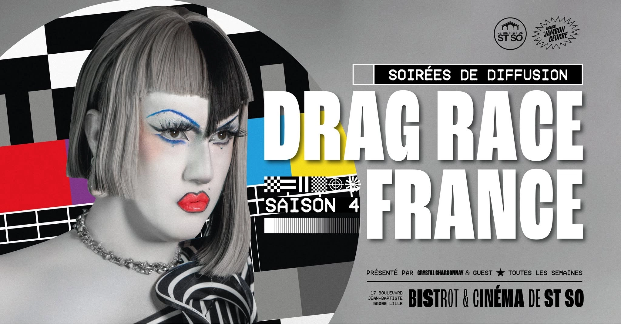 Diffusion DRAG RACE FRANCE saison 4 @ Bistrot ST SO by la House of Jambon Beurre