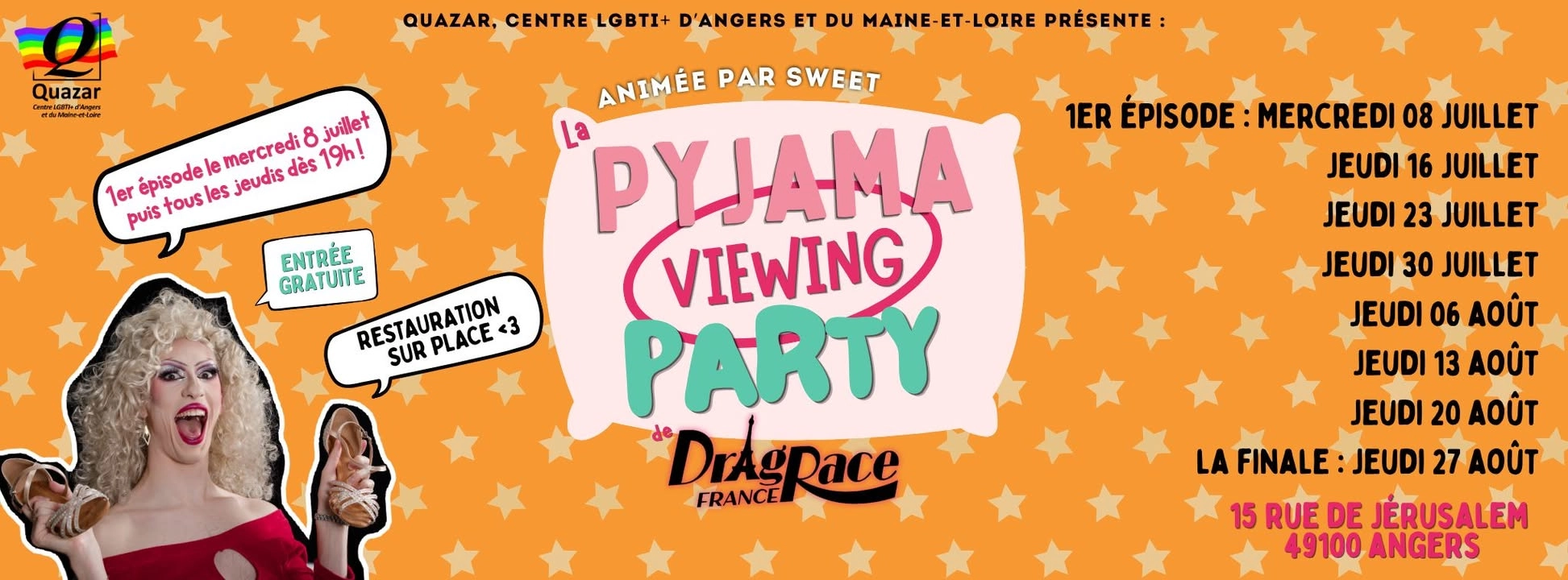 Pyjama Viewing Party : Drag Race France 🪩