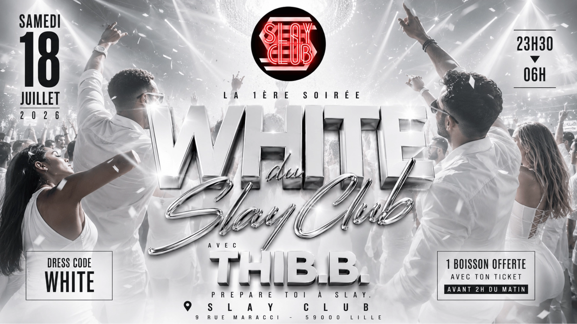 Slay Club - WHITE PARTY 18/07