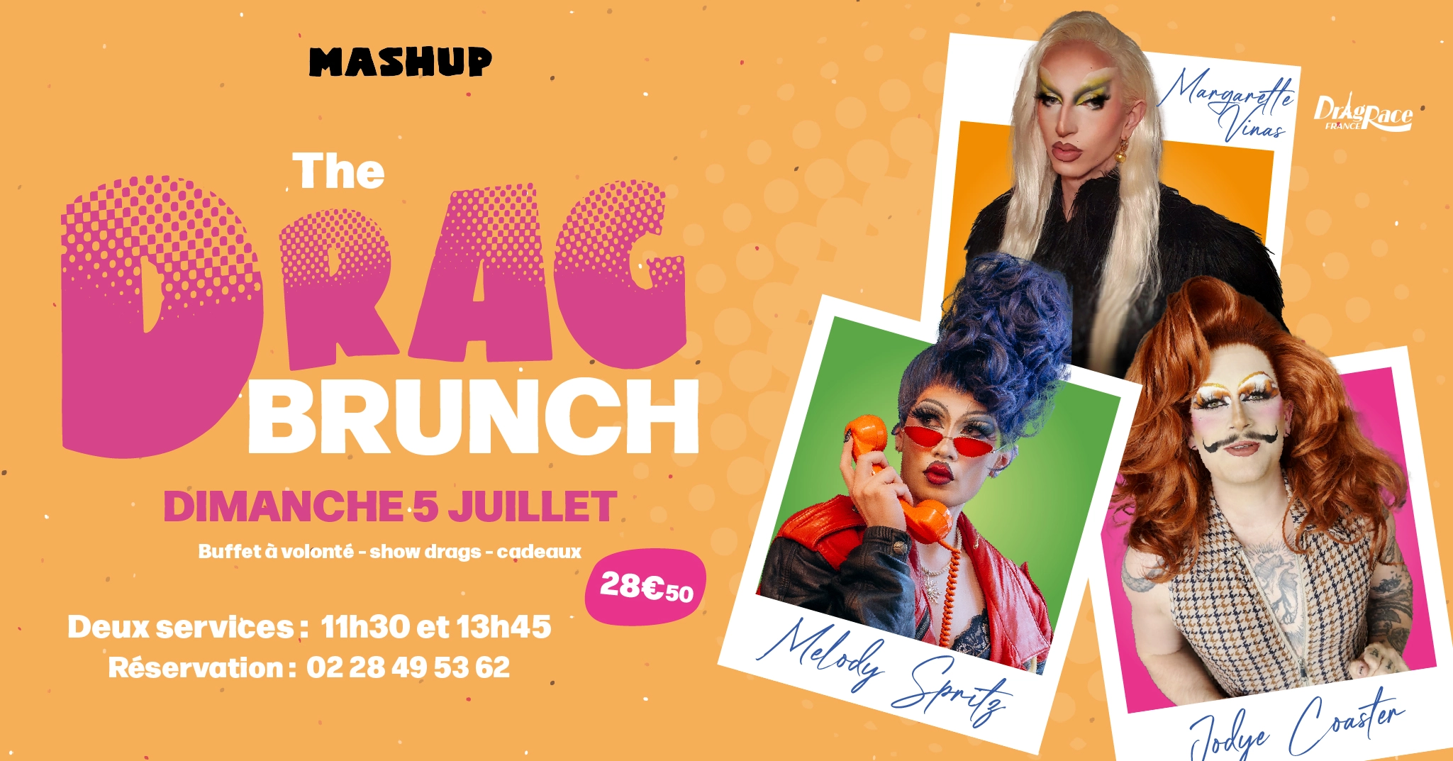 THE DRAG BRUNCH #14 avec Jodye Coaster Margarette Vinas et Melody Spritz