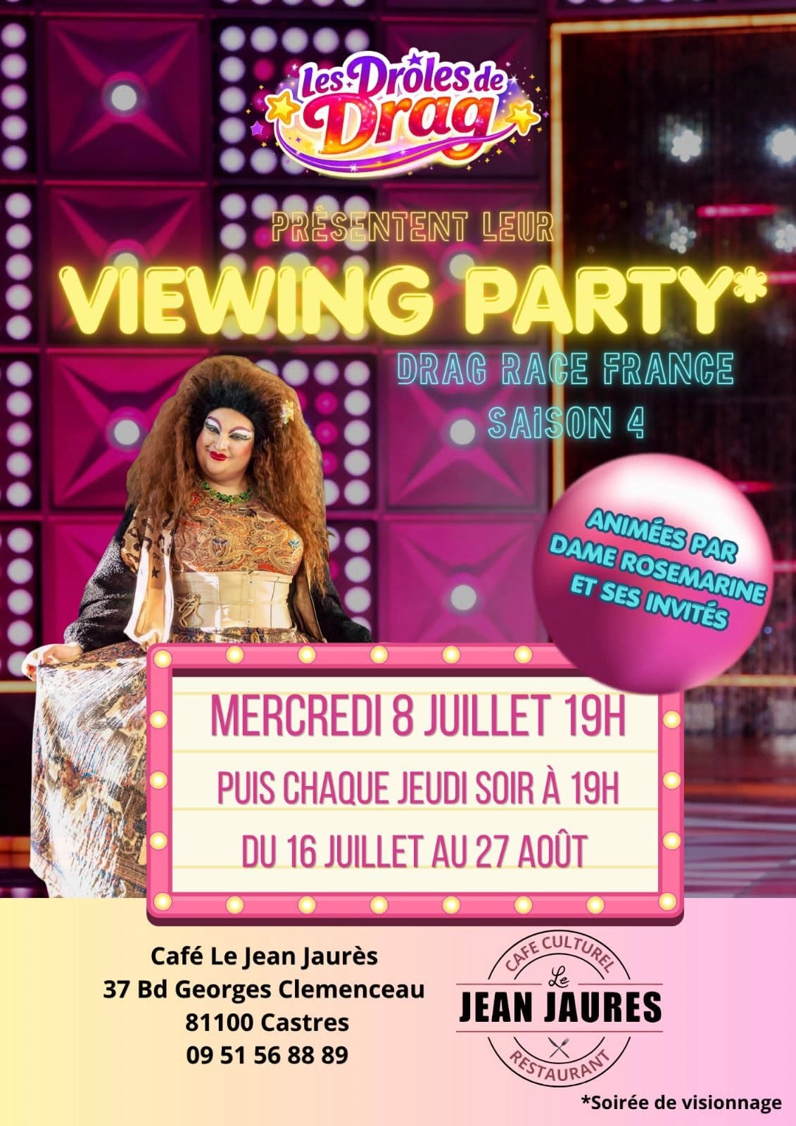 Viewing Party Sud Tarn de Drag Race France Saison 4 